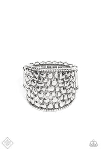 Dotted Decorum- Silver Ring- Paparazzi Accessories