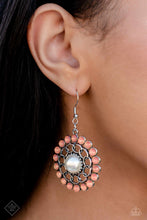 Load image into Gallery viewer, Effortlessly Eden- Orange and Silver Earrings- Paparazzi Accessories