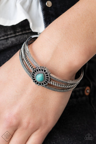 Elemental Escape- Blue and Silver Bracelet- Paparazzi Accessories