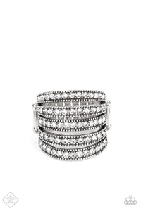 Empirical Sparkle- White and Silver Ring- Paparazzi Accessories