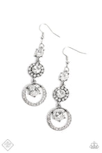 Load image into Gallery viewer, Enchanting Effulgence- White and Silver Earrings- Paparazzi Accessories