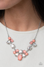 Load image into Gallery viewer, Ethereal Romance- Orange and Silver Necklace- Paparazzi Accessories