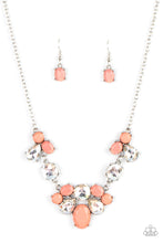 Load image into Gallery viewer, Ethereal Romance- Orange and Silver Necklace- Paparazzi Accessories