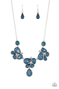 Everglade Escape- Blue and Silver Necklace- Paparazzi Accessories