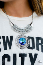 Load image into Gallery viewer, Excalibur Extravagance- Blue and Silver Necklace- Paparazzi Accessories