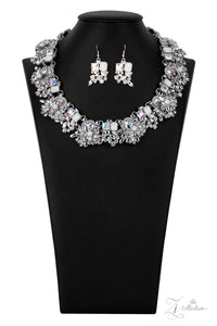 Exceptional- White and Silver Necklace- Paparazzi Accessories