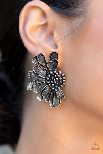 Farmstead Meadow- Silver Earrings- Paparazzi Accessories