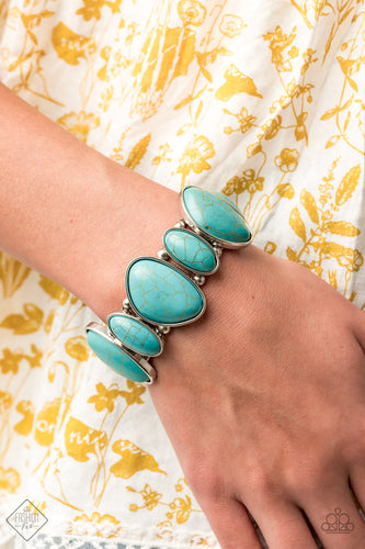 Feel At HOMESTEAD- Blue and Silver Bracelet- Paparazzi Accessories