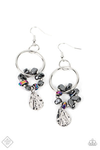 Fossil Flair- Multicolored Silver Earrings- Paparazzi Accessories
