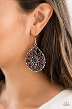 Load image into Gallery viewer, Free To Roam- Purple and Silver Earrings- Paparazzi Accessories