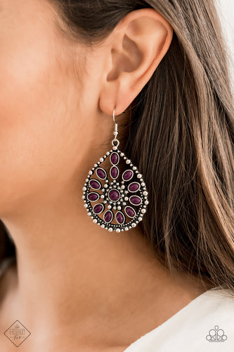 Free To Roam- Purple and Silver Earrings- Paparazzi Accessories