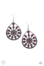 Load image into Gallery viewer, Free To Roam- Purple and Silver Earrings- Paparazzi Accessories