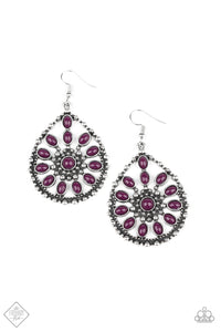 Free To Roam- Purple and Silver Earrings- Paparazzi Accessories
