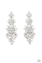 Load image into Gallery viewer, Frozen Fairytale- White and Silver Earrings- Paparazzi Accessories