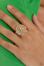 Load image into Gallery viewer, GLIMMER and Spice- White and Gold Ring- Paparazzi Accessories