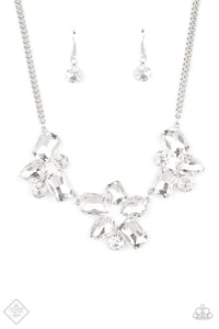 Galactic Goddess- White and Silver Necklace- Paparazzi Accessories