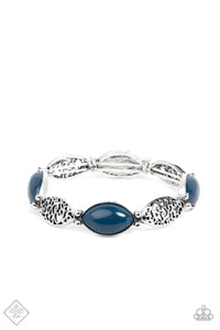 Garden Rendezvous- Blue and Silver Bracelet- Paparazzi Accessories