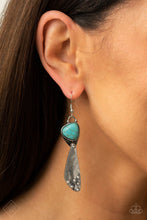 Load image into Gallery viewer, Going-Green Goddess- Blue and Silver Earrings- Paparazzi Accessories