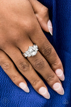 Load image into Gallery viewer, Happily Ever Eloquent- White and Silver Ring- Paparazzi Accessories
