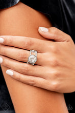 Load image into Gallery viewer, High Roller Sparkle- White and Silver Ring- Paparazzi Accessories