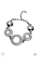 Load image into Gallery viewer, Hypnotic Hot Shot- White and Gunmetal Bracelet- Paparazzi Accessories