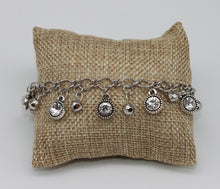 Load image into Gallery viewer, Stratosphere Shimmer- White and Silver Bracelet- Paparazzi Accessories