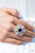 Load image into Gallery viewer, Iceberg Ahead- Purple and Silver Ring- Paparazzi Accessories