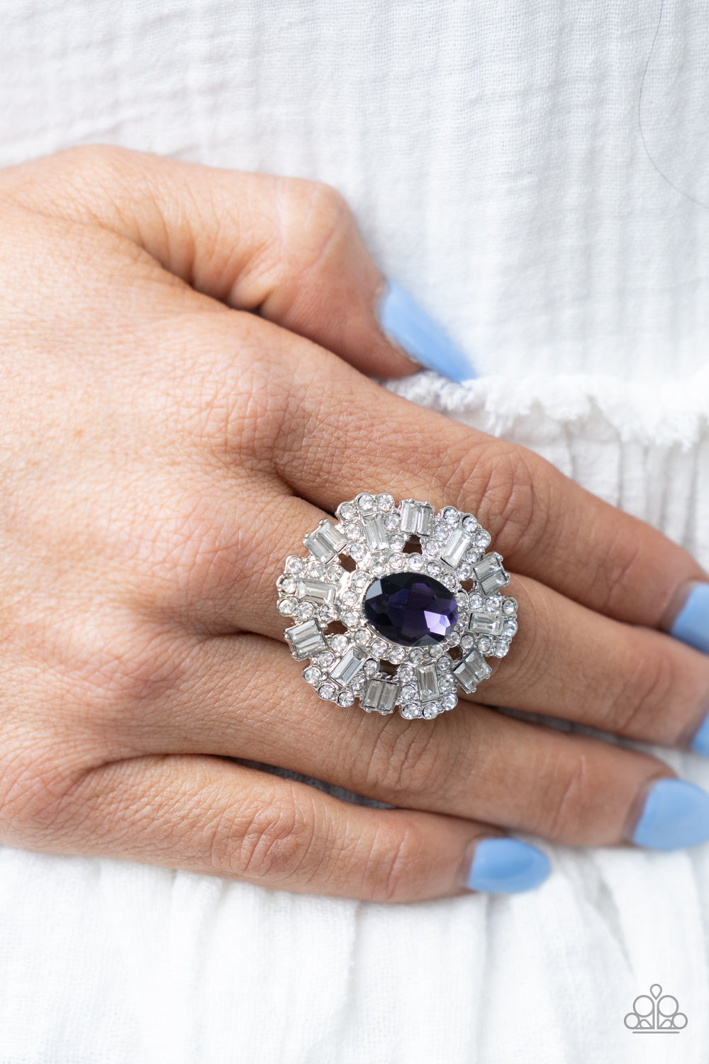 Iceberg Ahead- Purple and Silver Ring- Paparazzi Accessories