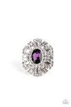 Load image into Gallery viewer, Iceberg Ahead- Purple and Silver Ring- Paparazzi Accessories