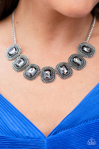 Iced Iron- Silver Necklace- Paparazzi Accessories