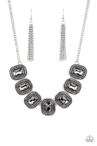 Iced Iron- Silver Necklace- Paparazzi Accessories