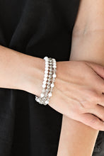 Load image into Gallery viewer, Irresistibly Irresistible- White and Silver Bracelet- Paparazzi Accessories
