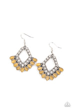 Load image into Gallery viewer, Just BEAM Happy- Yellow and Silver Earrings- Paparazzi Accessories