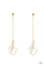 Load image into Gallery viewer, Keep Them In Suspense- White and Gold Earrings- Paparazzi Accessories