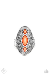 Kindred Spirit- Orange and Silver Ring- Paparazzi Accessories