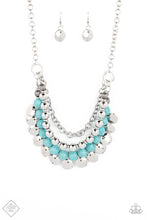 Load image into Gallery viewer, Leave Her Wild- Blue and Silver Necklace- Paparazzi Accessories