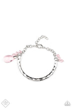 Load image into Gallery viewer, Let Yourself GLOW- Pink and Silver Bracelet- Paparazzi Accessories