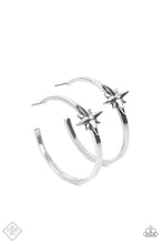 Load image into Gallery viewer, Lone Star Shimmer- White and Silver Earrings- Paparazzi Accessories