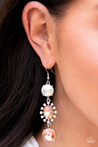 Magical Melodrama- Multicolored Silver Earrings- Paparazzi Accessories