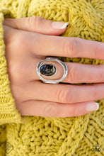 Load image into Gallery viewer, Marble Masterpiece- Black and Silver Ring- Paparazzi Accessories