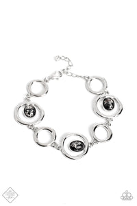 Marble Myriad- Black and Silver Bracelet- Paparazzi Accessories