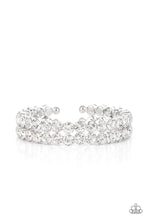 Load image into Gallery viewer, Megawatt Majesty- White and Silver Bracelet- Paparazzi Accessories