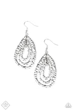 Load image into Gallery viewer, Metallic Meltdown- Silver Earrings- Paparazzi Accessories