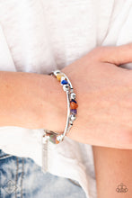 Load image into Gallery viewer, Mineral Mosaic- Multicolored Silver Bracelet- Paparazzi Accessories