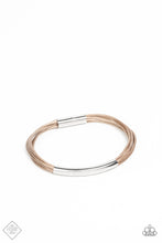 Load image into Gallery viewer, Modern Harmony- Brown and Silver Bracelet- Paparazzi Accessories