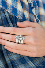 Load image into Gallery viewer, Modern Mountain Ranger- White and Silver Ring- Paparazzi Accessories