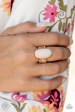 Load image into Gallery viewer, Mystical Mantra- White and Gold Ring- Paparazzi Accessories
