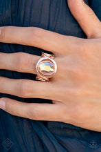 Load image into Gallery viewer, Mystical Treasure- Multicolored Rose Gold Ring- Paparazzi Accessories