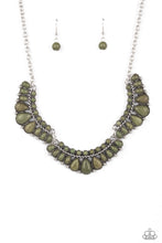 Load image into Gallery viewer, Naturally Native- Green and Silver Necklace- Paparazzi Accessories