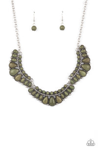 Naturally Native- Green and Silver Necklace- Paparazzi Accessories